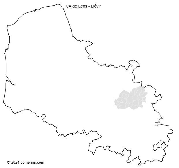 Communauté d'agglomération de Lens - Liévin cartographie