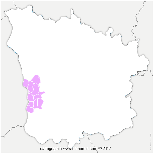 Communauté d'agglomération de Nevers cartographie