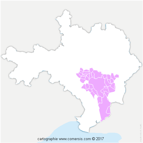 Communauté d'agglomération de Nîmes Métropole cartographie