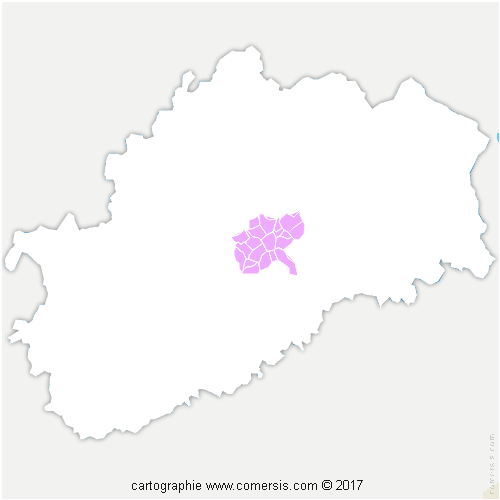 Communauté d'agglomération de Vesoul cartographie