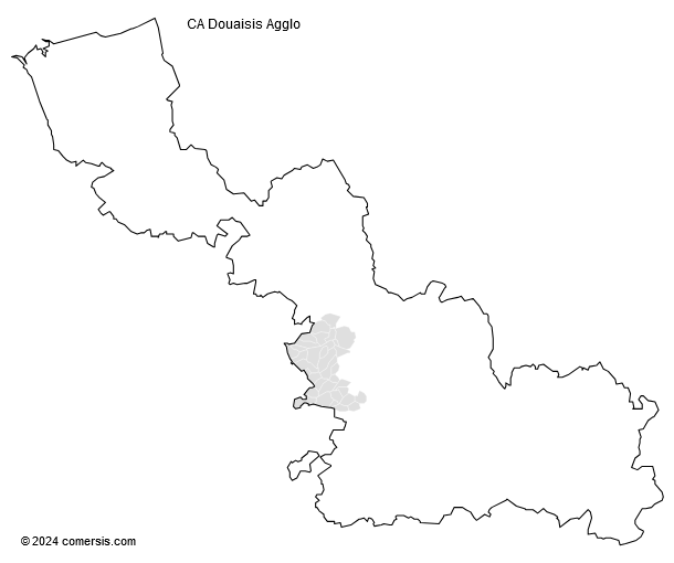 Communauté d'agglomération Douaisis Agglo cartographie