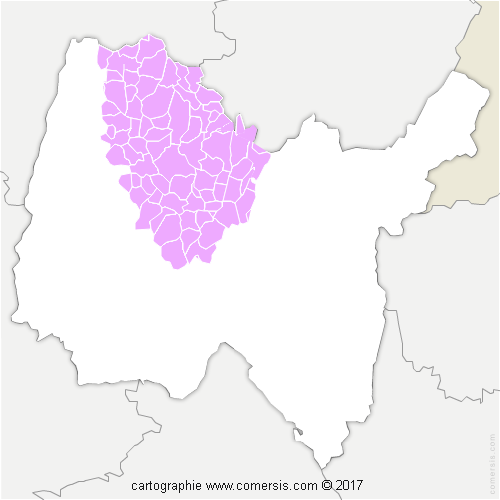 Communauté d'agglomération du Bassin de Bourg-en-Bresse cartographie