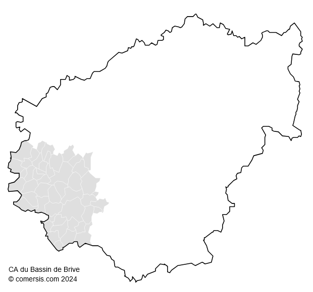 Communauté d'agglomération du Bassin de Brive cartographie