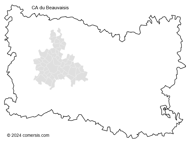 Communauté d'agglomération du Beauvaisis cartographie