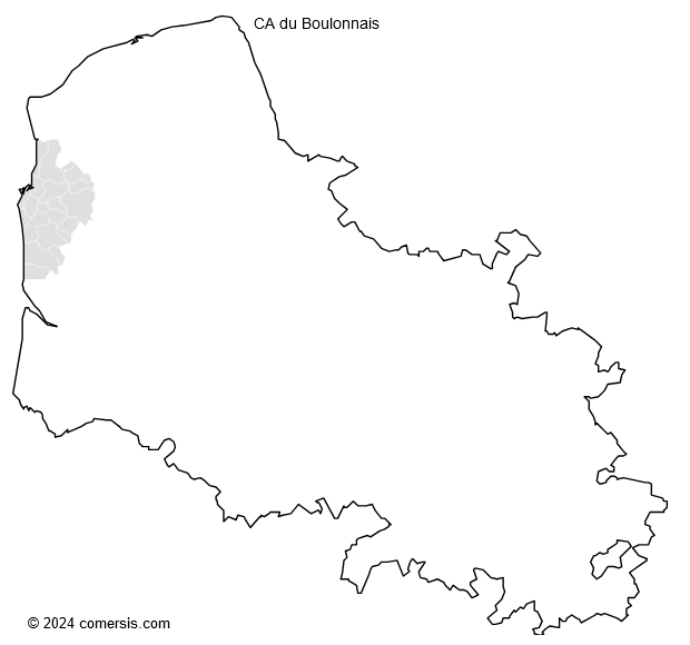 Communauté d'agglomération du Boulonnais cartographie