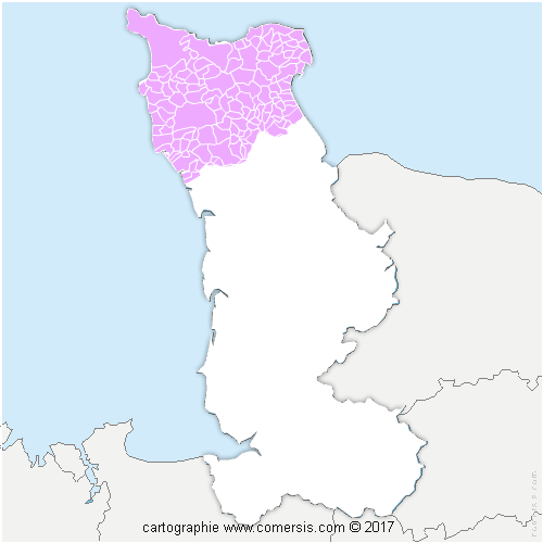 Communauté d'agglomération du Cotentin cartographie