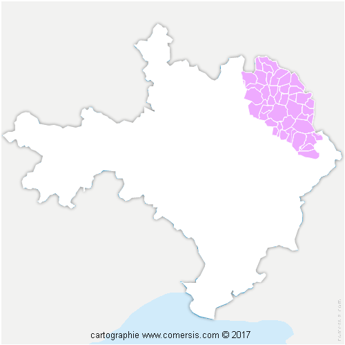 Communauté d'agglomération du Gard Rhodanien cartographie