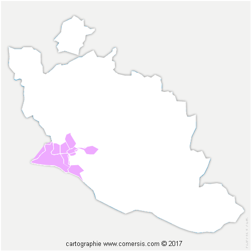 Communauté d'agglomération du Grand Avignon (COGA) cartographie