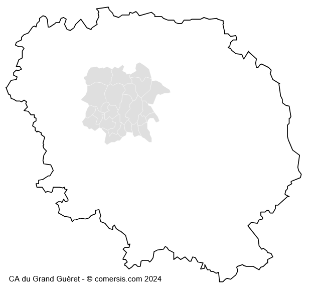 Communauté d'agglomération du Grand Guéret cartographie