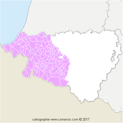 Communauté d'agglomération du Pays Basque cartographie