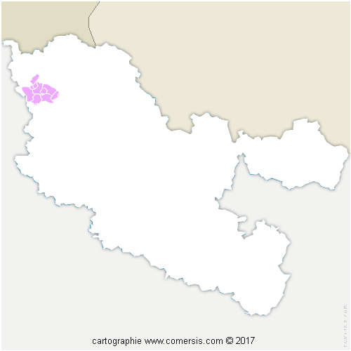 Communauté d'agglomération du Val de Fensch cartographie