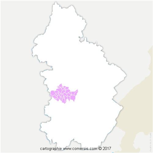 Communauté d'agglomération ECLA  (Espace Communautaire Lons Agglomération) cartographie