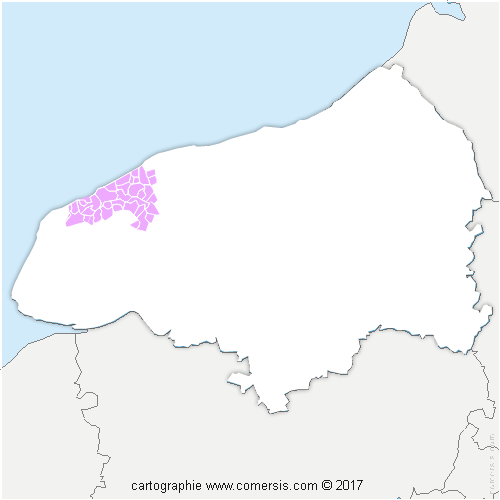 Communauté d'agglomération Fécamp Caux Littoral Agglomération cartographie