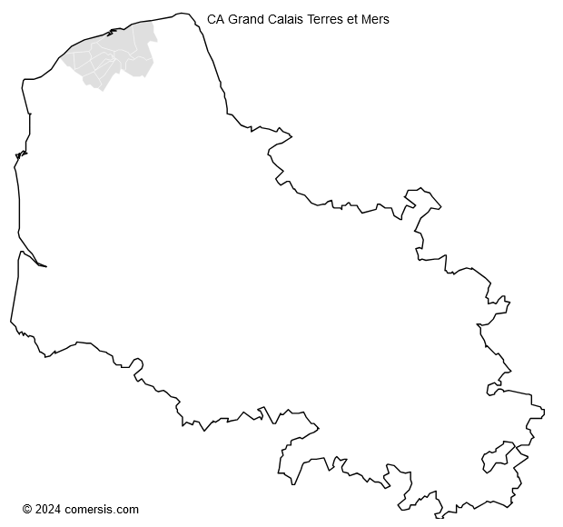 Communauté d'agglomération Grand Calais Terres et Mers cartographie