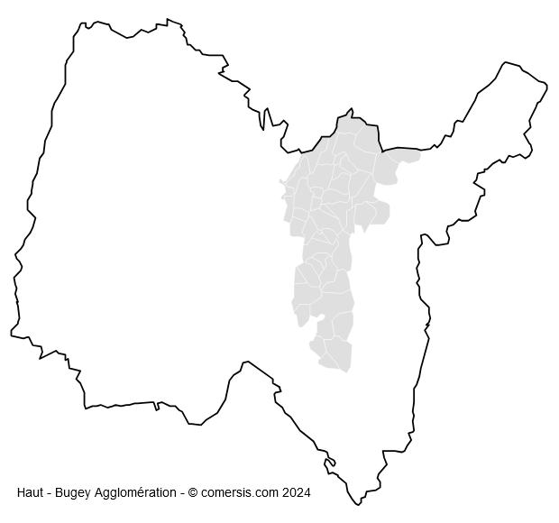 Communauté d'agglomération Haut-Bugey Agglomération cartographie
