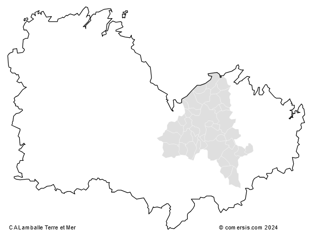 Communauté d'agglomération Lamballe Terre et Mer cartographie