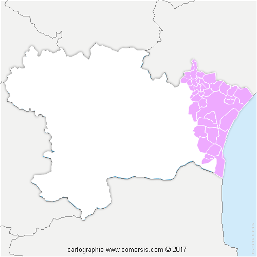 Communauté d'agglomération Le Grand Narbonne cartographie