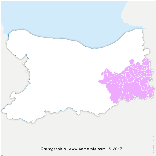 Communauté d'agglomération Lisieux Normandie cartographie