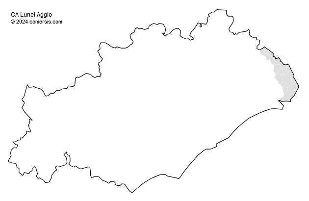 Communauté d'agglomération Lunel Agglo cartographie