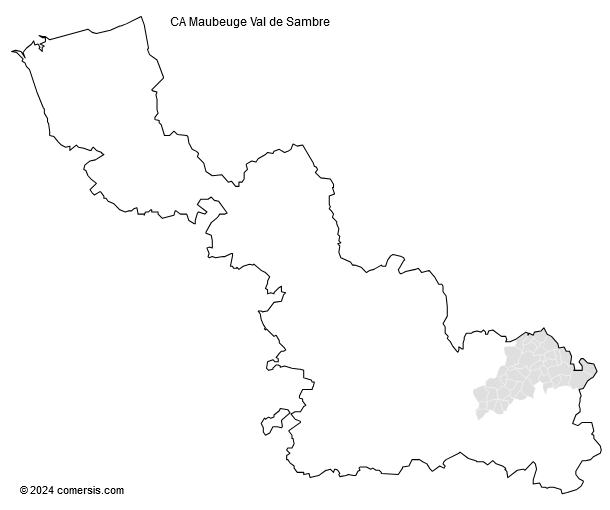 Communauté d'agglomération Maubeuge Val de Sambre cartographie