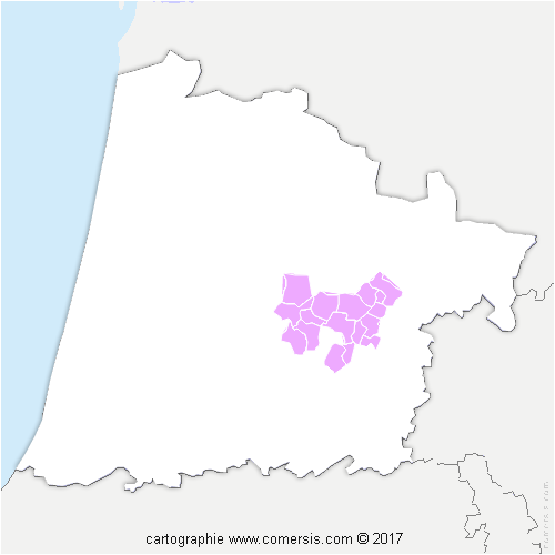 Communauté d'agglomération Mont de Marsan Agglomération cartographie