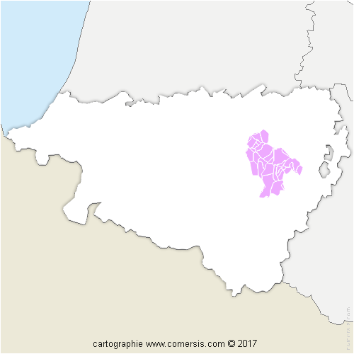 Communauté d'agglomération Pau Béarn Pyrénées cartographie