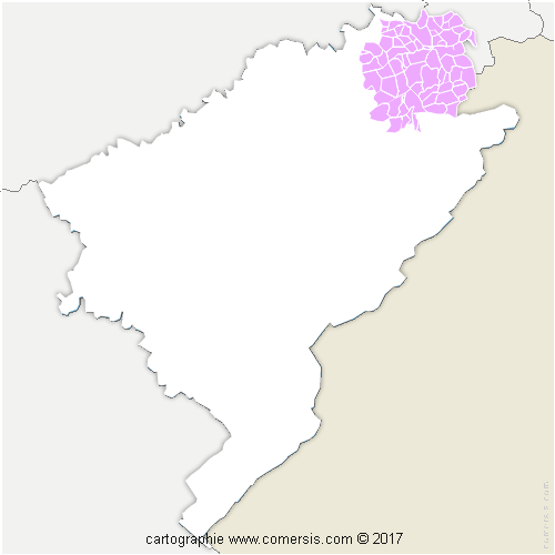 Communauté d'agglomération Pays de Montbéliard Agglomération cartographie