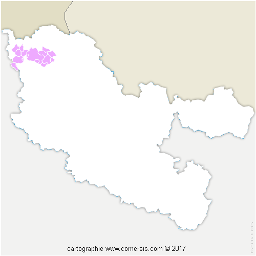 Communauté d'agglomération Portes de France-Thionville cartographie