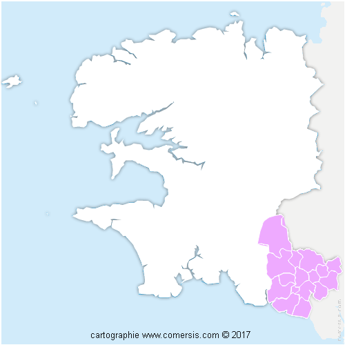 Communauté d'agglomération Quimperlé Communauté cartographie