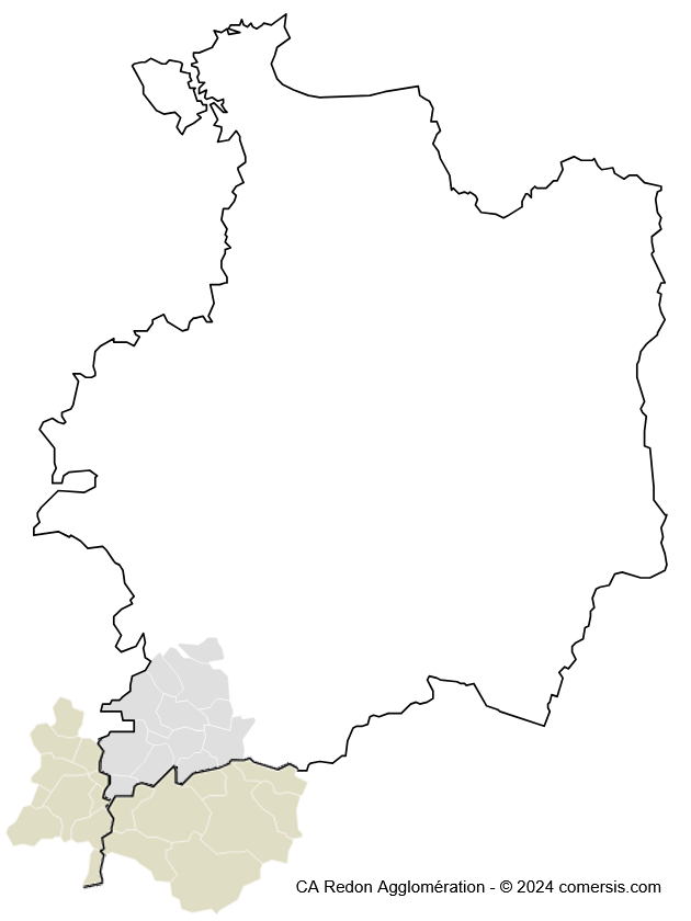 Communauté d'agglomération Redon Agglomération cartographie