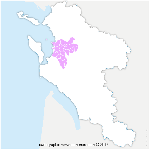 Communauté d'agglomération Rochefort Océan cartographie