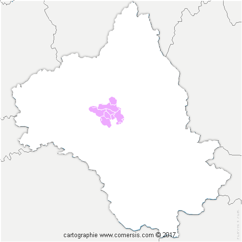 Communauté d'agglomération Rodez Agglomération cartographie