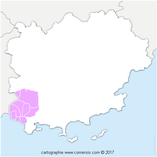 Communauté d'agglomération Sud Sainte Baume cartographie