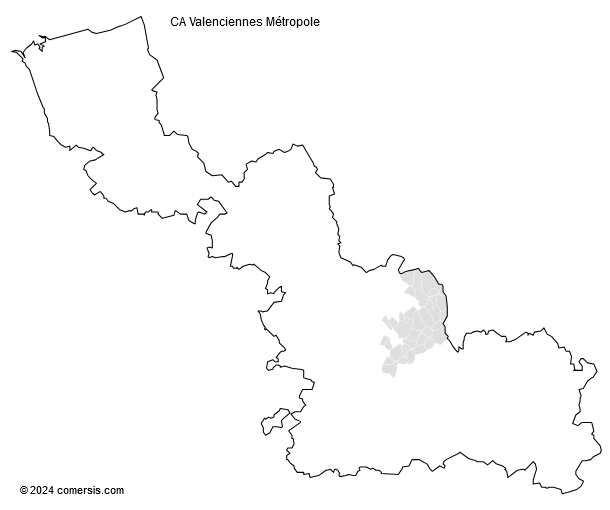 Communauté d'agglomération Valenciennes Métropole cartographie