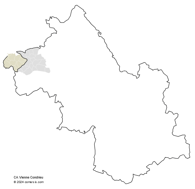 Communauté d'agglomération Vienne Condrieu cartographie