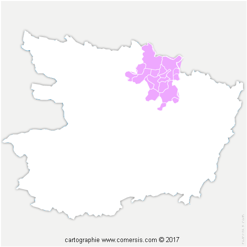 Communauté de Communes Anjou Loir et Sarthe cartographie