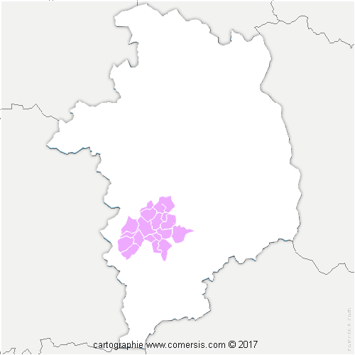 Communauté de Communes Arnon Boischaut Cher cartographie