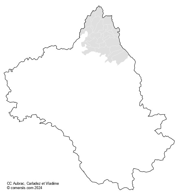 Communauté de Communes Aubrac, Carladez et Viadène cartographie