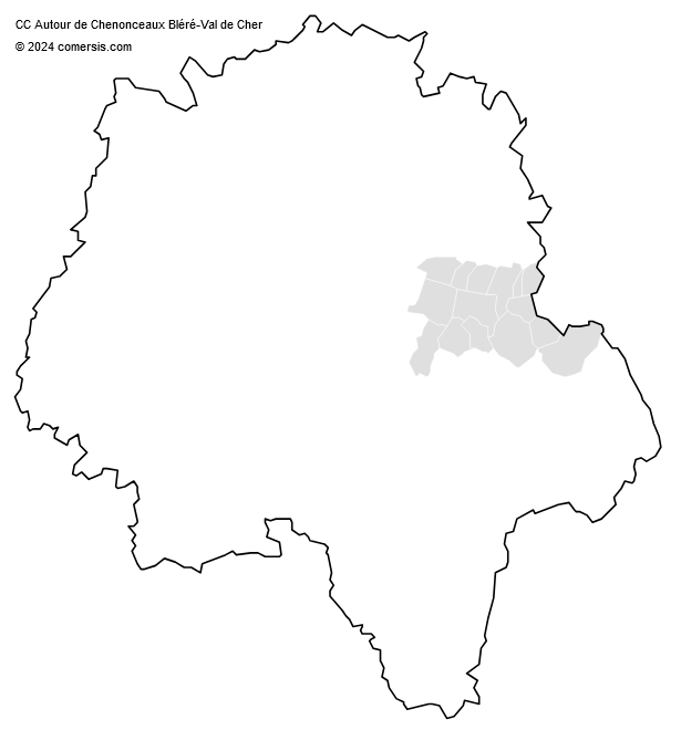 Communauté de Communes Autour de Chenonceaux Bléré-Val de Cher cartographie