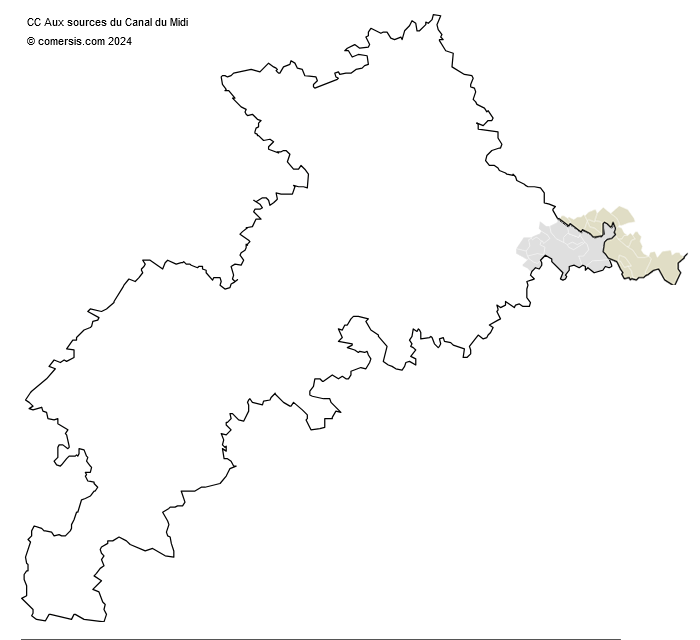 Communauté de Communes Aux sources du Canal du Midi cartographie