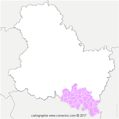 Communauté de Communes Avallon, Vézelay, Morvan cartographie