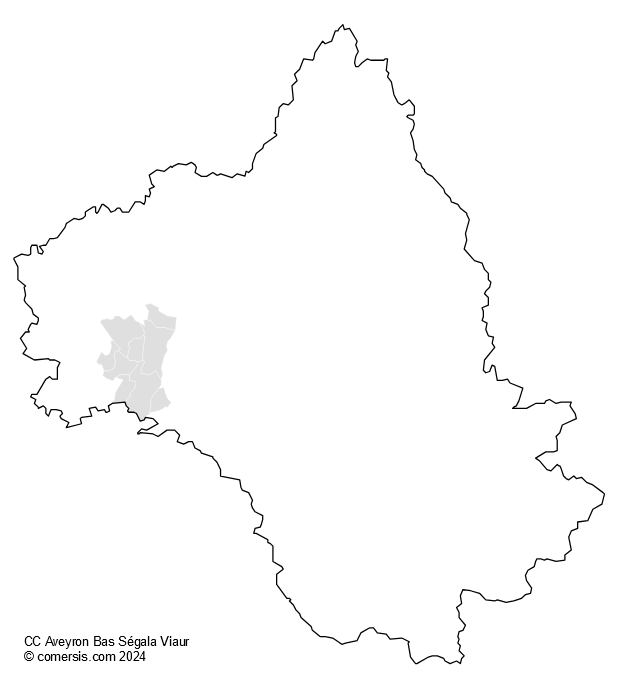 Communauté de Communes Aveyron Bas Ségala Viaur cartographie