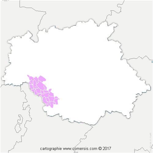 Communauté de Communes Bastides et Vallons du Gers cartographie