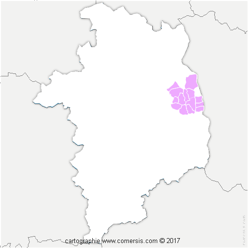 Communauté de Communes Berry-Loire-Vauvise cartographie