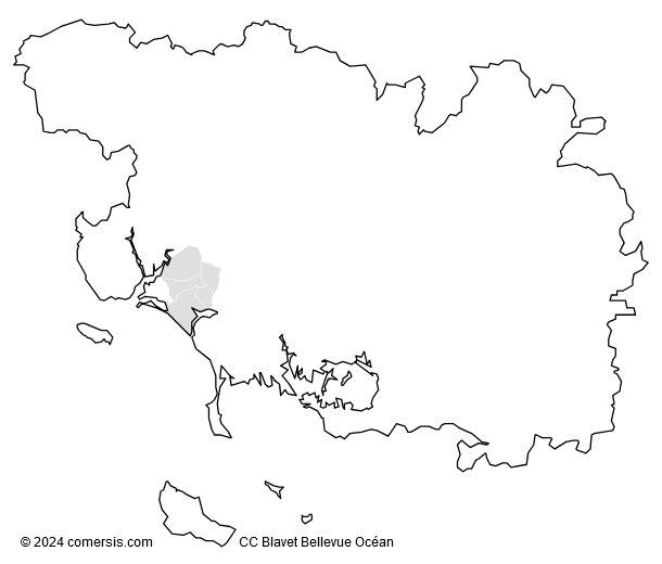 Communauté de Communes Blavet Bellevue Océan cartographie