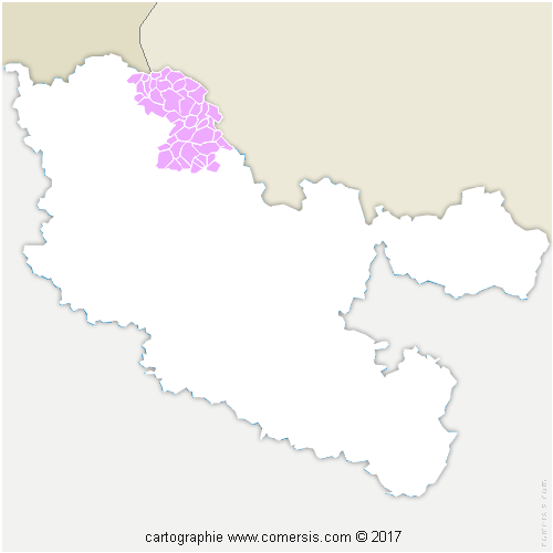Communauté de Communes Bouzonvillois-Trois Frontières cartographie