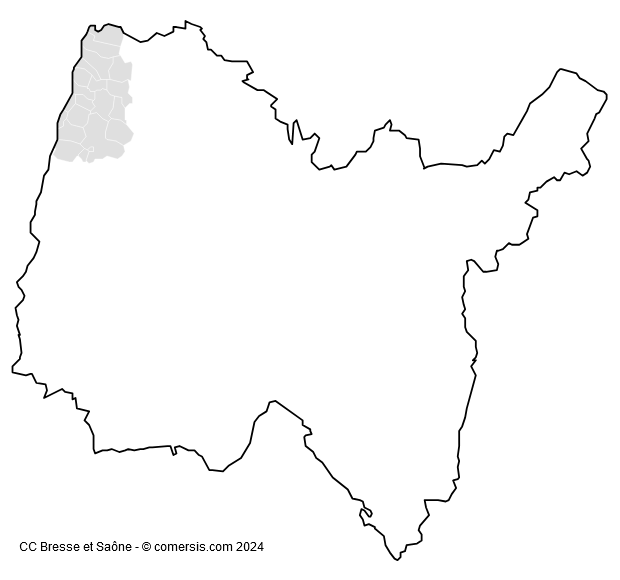 Communauté de Communes Bresse et Saône cartographie