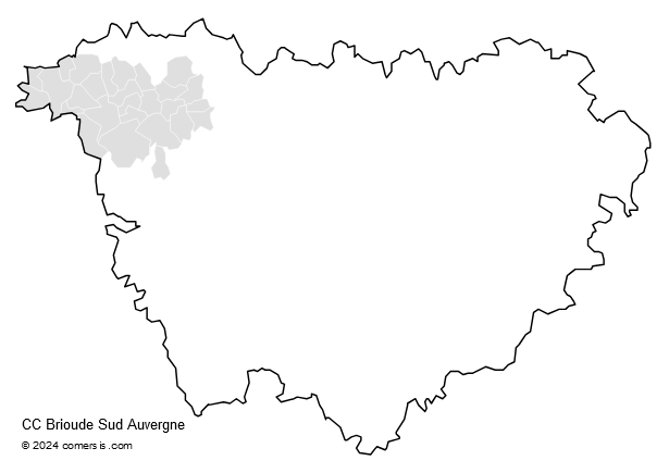 Communauté de Communes Brioude Sud Auvergne cartographie