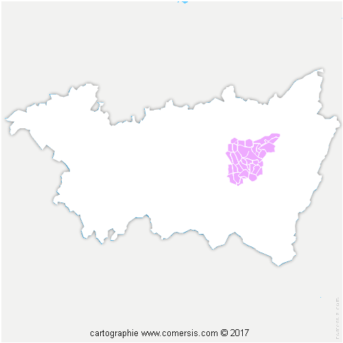 Communauté de Communes Bruyères-Vallons des Vosges cartographie