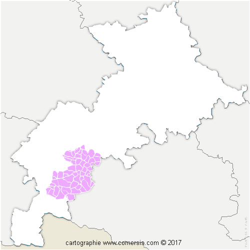 Communauté de Communes Cagire Garonne Salat cartographie